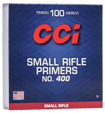CCI Small Rifle Primers 400 .095 Each -  1000