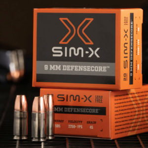 9mm 45 Grain RN Defense Core SIM-X Ammunition (Pistol)( New Ammunition)