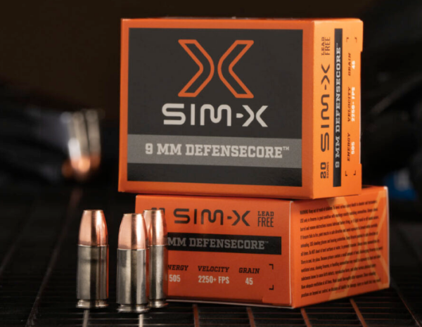 9mm 45 Grain RN Defense Core SIM-X Ammunition (Pistol)( New Ammunition)