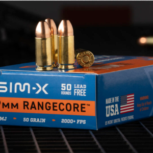 9mm 50 Grain RN Range Core SIM-X Ammunition (Pistol)( New Ammunition)
