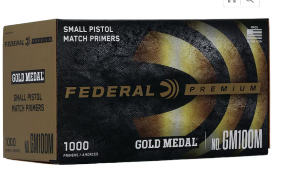 Federal Gold Metal Small Pistol Primers