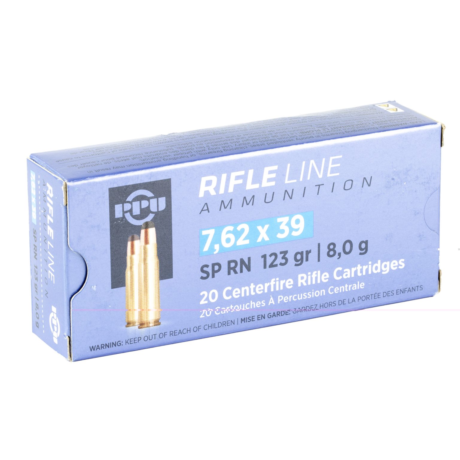 Ppu 7 62x39 soft point 123gr 20ct republic ammunition