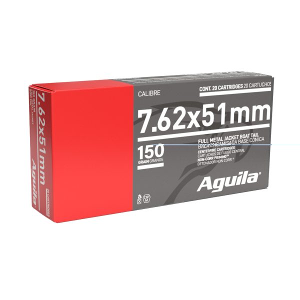 Aguila 7.62x51 NATO 150gr FMJBT 20CT