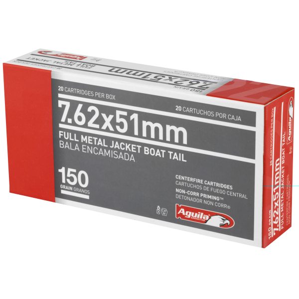 Aguila 7.62x51 NATO 150gr FMJBT 20CT - Image 4