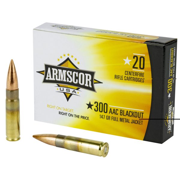 Armscor .300 Blackout 147gr FMJ 20CT