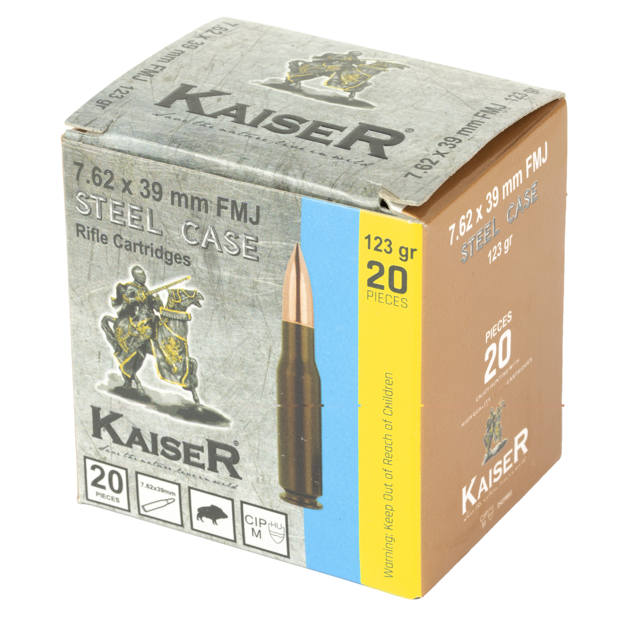 Kaiser 7.62x39 123gr FMJ 20CT - Image 3
