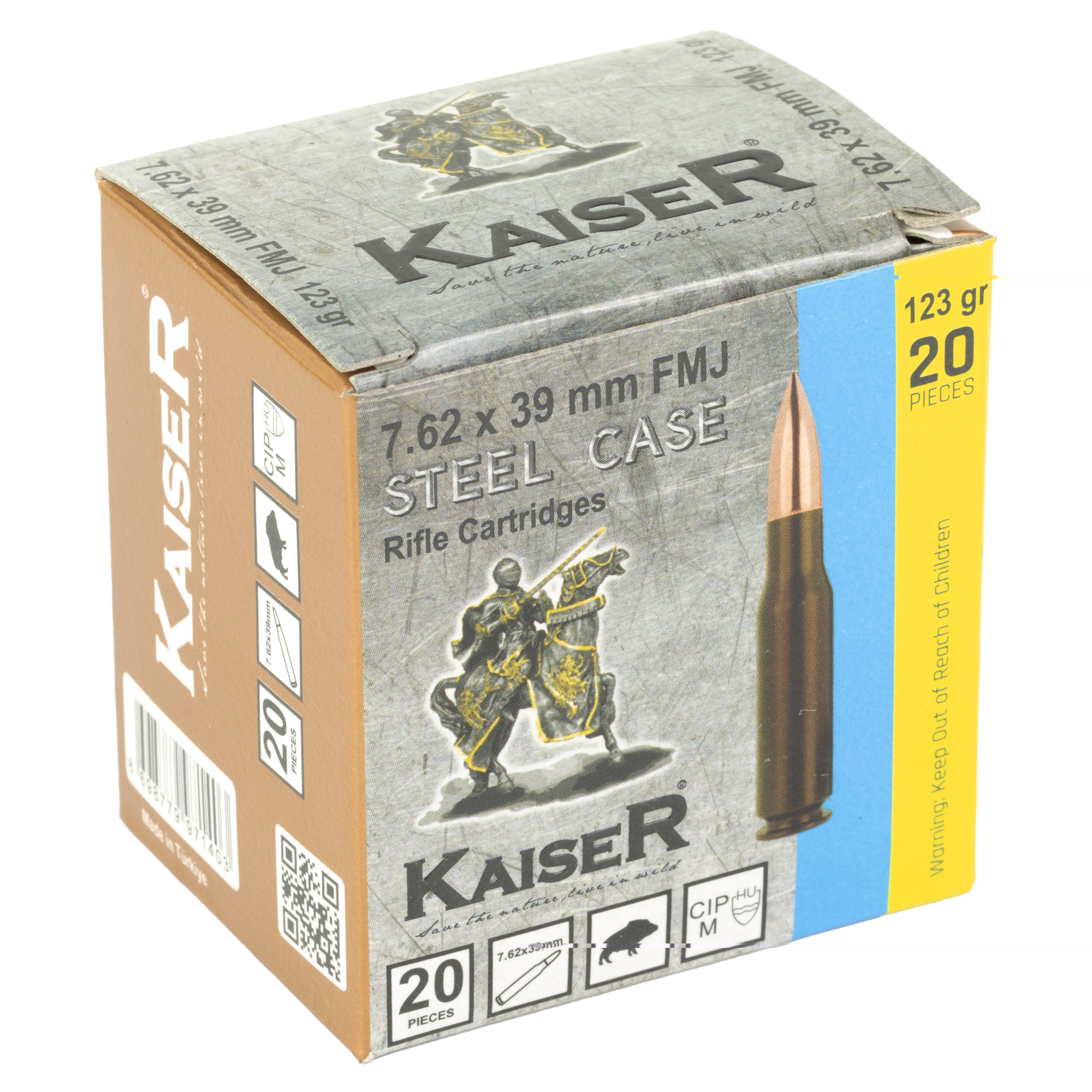 Kaiser 7.62x39 123gr FMJ 20CT - Image 4