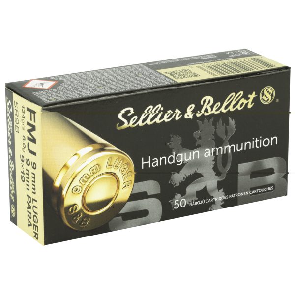 Sellier & Bellot 9mm 124gr FMJ 50CT - Image 3