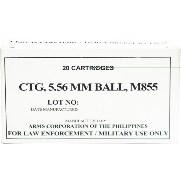 Armscor 5.56x45 NATO 62gr M855 20CT