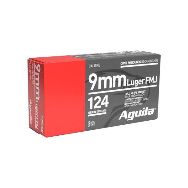 Aguila 9mm Luger 124 gr FMJ 50ct