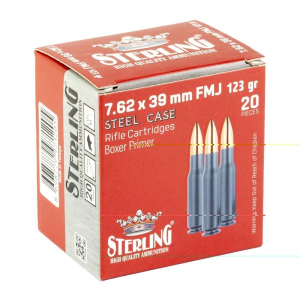 Global Ordnance Sterling Steel Case Select 7.62x39mm 123gr FMJ 20ct