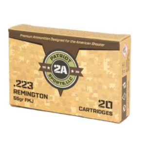 Patriot Sports .223 Rem 55gr FMJ  20ct