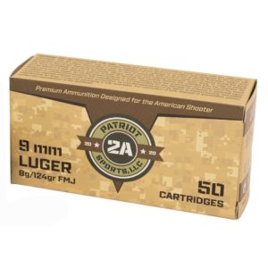Patriot Sports 9mm Luger 124gr FMJ 50ct
