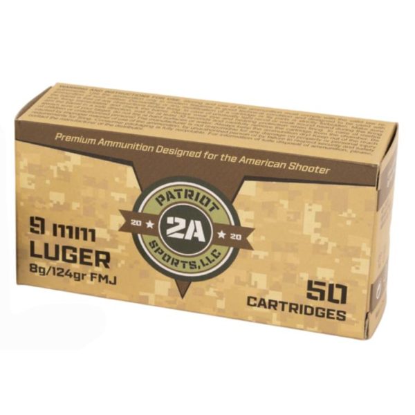 Patriot Sports 9mm Luger 124gr FMJ 50ct