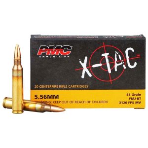 PMC X-Tac 5.56 NATO 55 gr FMJBT  20ct