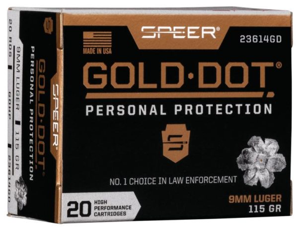 Speer Gold Dot 9mm Luger 115 gr HP 20ct