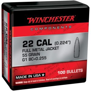 Winchester Centerfire Rifle Bullets 5.56 NATO .224" 55 gr FMJ 100-ct