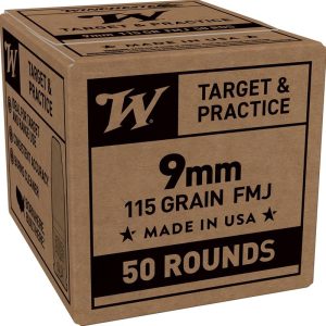 Winchester Service Grade 9mm Luger 115gr FMJ 50ct