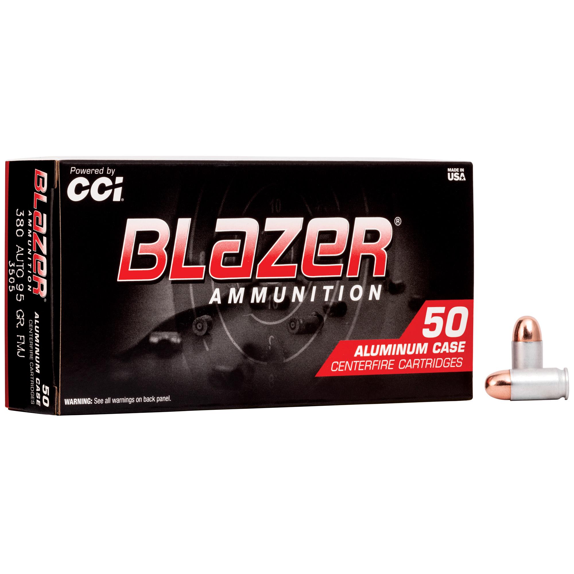 CCI Blazer Aluminum .380 ACP 95 gr FMJ 50ct