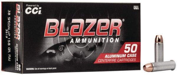CCI Blazer Aluminum .38 Spl (+P) 125 gr JHP 50ct
