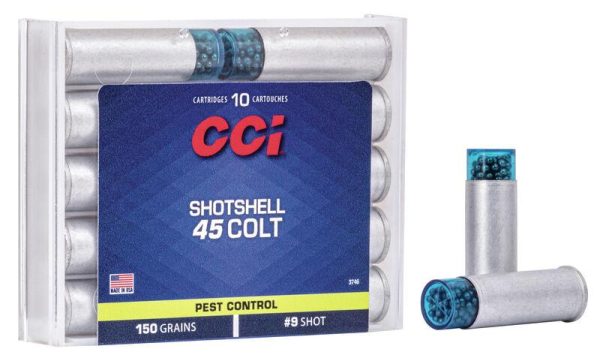 CCI Handgun Aluminum Shotshells .45 Colt 150 gr #9 shot 10CT