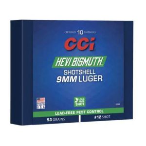 CCI Hevi Bismuth Centerfire Aluminum Shotshell 9mm Luger 43gr #11 10ct