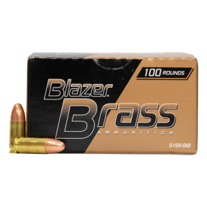 CCI Blazer Brass 9mm Luger 115 gr FMJ 100ct