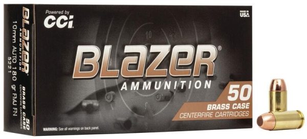 CCI Blazer Brass 10mm Auto 180 gr FMJ 50ct