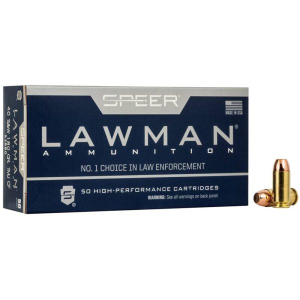 Speer Lawman Cleanfire .40 S&W 180 gr TMJ 50ct