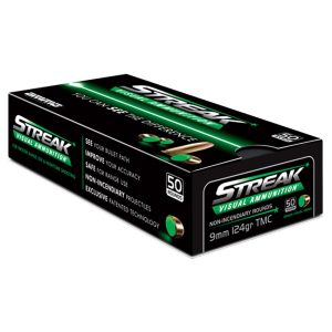 Ammo Inc Streak Green 9mm Luger 124gr TMC 50ct