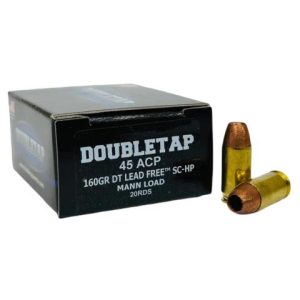 Double Tap DT Lead Free .45 Auto 160gr SC-HP Mann Load 20ct