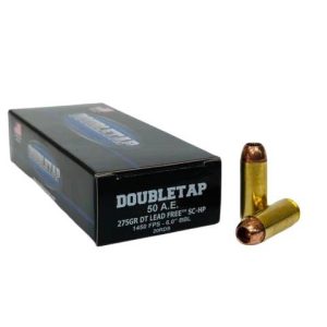 Double Tap DT Lead Free Handgun Ammunition .50 AE 275gr SC-HP 1450 fps 20-ct