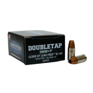 Double Tap DT Lead Free 9mm Luger(+P) 115gr SC-HP 20ct