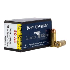 Magnum Research Glacier Ridge Bonecrusher Handgun Ammunition .50AE 325gr Solid Flat Point 25-ct