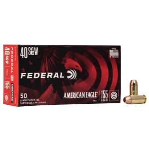 American Eagle Handgun Ammunition .40 S&W 155 gr FMJ 1160 fps 50-ct
