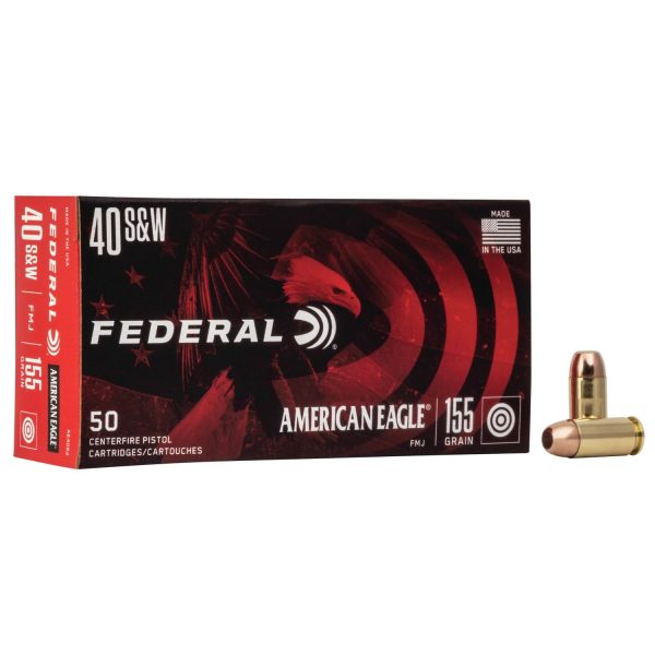 American Eagle Handgun Ammunition .40 S&W 155 gr FMJ 1160 fps 50-ct