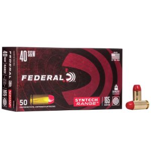 Federal American Eagle Syntech Handgun Ammuntion .40 S&W 165 gr TSJ 1050 fps 50-ct