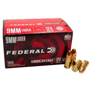 Federal American Eagle 9mm Luger 124 gr FMJ 100ct