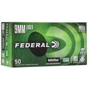 Federal Ballisticlean Frangible Handgun Ammuntion 9mm Luger 100 gr RHT 1240 50-ct