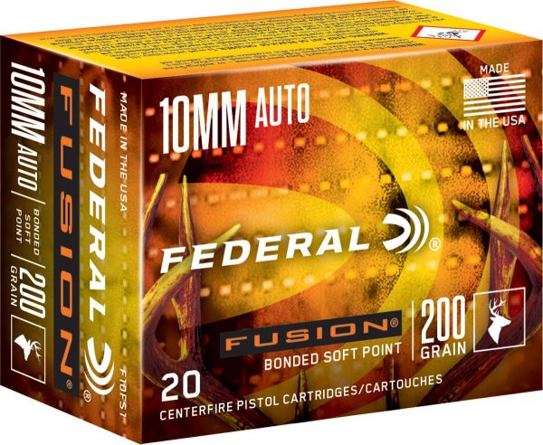 Federal Fusion Handgun Ammunition 10mm Auto 200 gr SP 20-ct