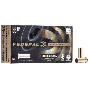 Federal Premium Gold Medal .38 Spl 148 gr LWC 50ct