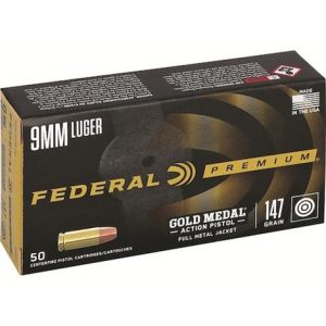 Federal Gold Medal 9mm Luger 147gr FMJ 50ct