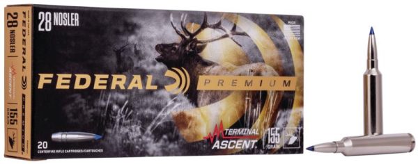 Federal Terminal Ascent Rifle Ammuntion .28 Nosler 155gr 3200 lbs20-ct