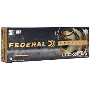 Federal Premium ELD-X Rifle Ammunition .300 WSM 200gr PT 2820 fps 20-ct