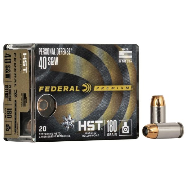 Federal Premium Personal Defense HST Handgun Ammunition  .40 S&W 180gr 1010fps HST - 20-Box