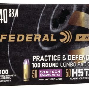 Federal Practice & Defend HST-Syntech Combo .40 S&W 180 gr 100ct