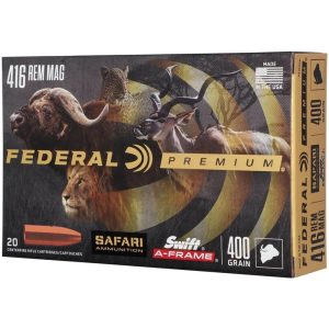 Federal Premium Cape-Shok Rifle Ammunition .416 Rem Mag 400 gr SAF 2350 fps - 20-ct