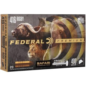 Federal Premium Cape-Shok Rifle Ammunition .416 Rigby 400 gr TBSS 2370 fps - 20-ct