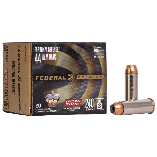 Federal Premuim Personal Defense Handgun Ammunition .44 Mag 240 gr JHP 1210 fps 20-box