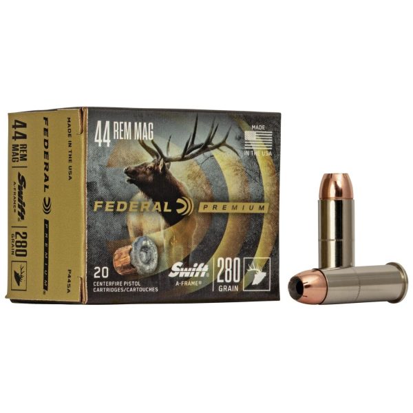 Federal Premium Vital-Shok Handgun Ammunition .44 Mag 280 gr SAF 1170 fps 20-box